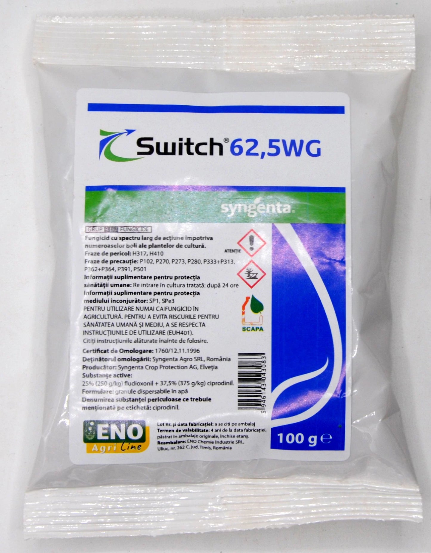 Fungicid SWITCH 62,5 WG - Syngenta, Sistemic, Flori, Legume, Vita de vie