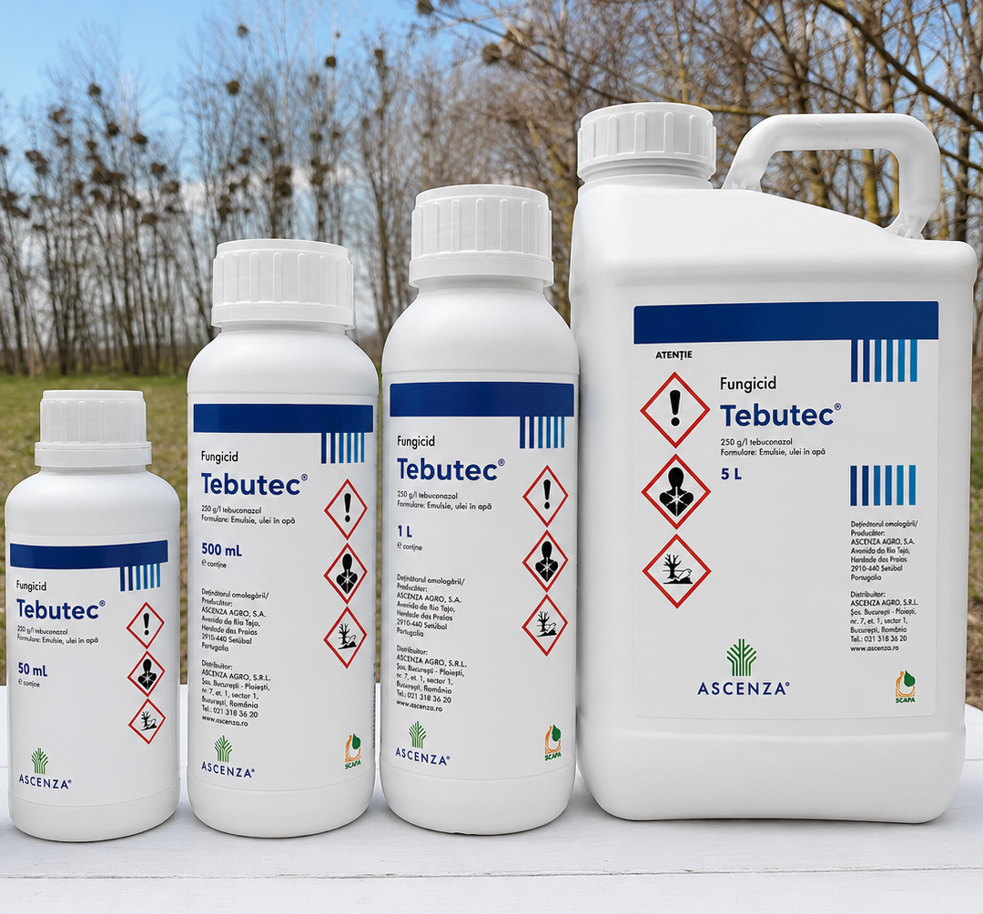 Tebutec 25 EW - Fungicid Sistemic - Grau, Orz, Rapita, Vita de Vie, Mar, Prun, Castraveti - Fainare, Ascenza