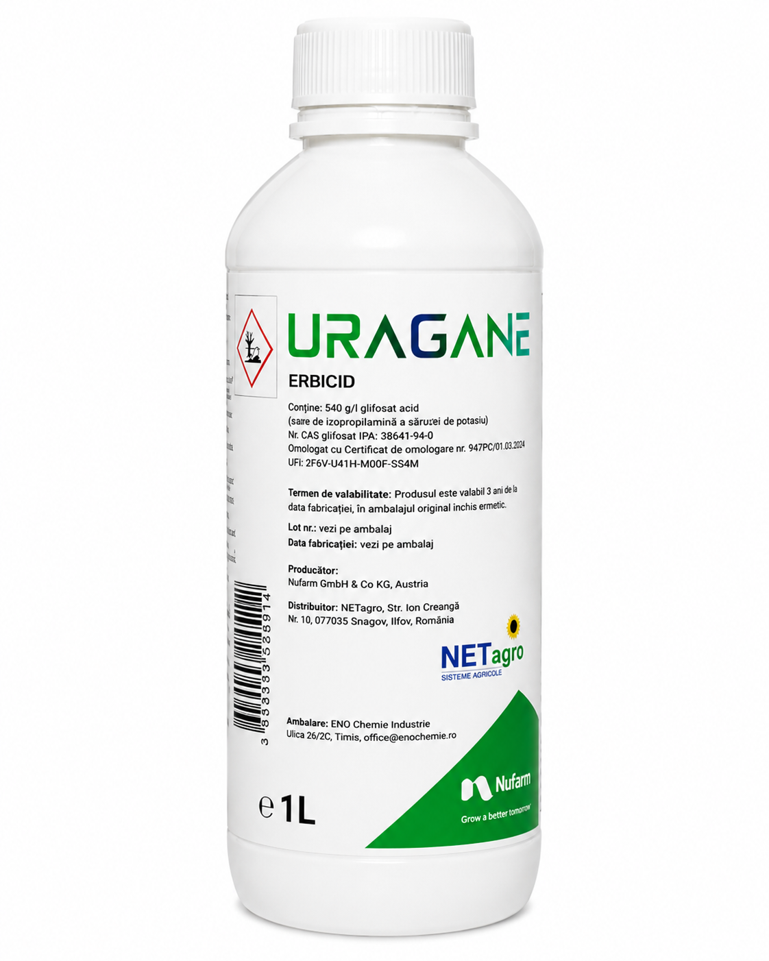 Erbicid Total Uragane 540 g/L Glifosat – Combatere Buruieni Anuale și Perene