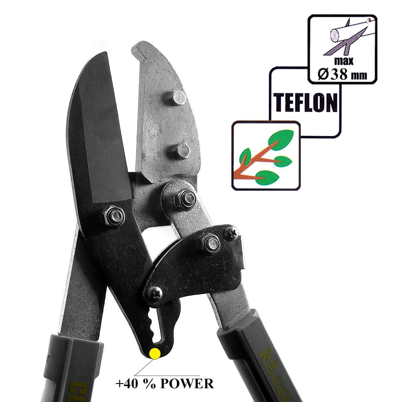 Foarfeca crengi, tip nicovala, teflon, otel japonez SK5, 76 cm, Richmann Exclusive