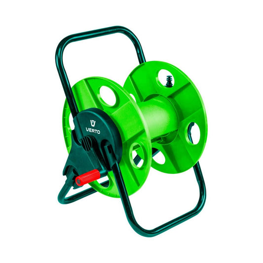 Tambur, rola, pentru furtun gradina, 1/2"-45 m, 3/4"-15 m, Verto