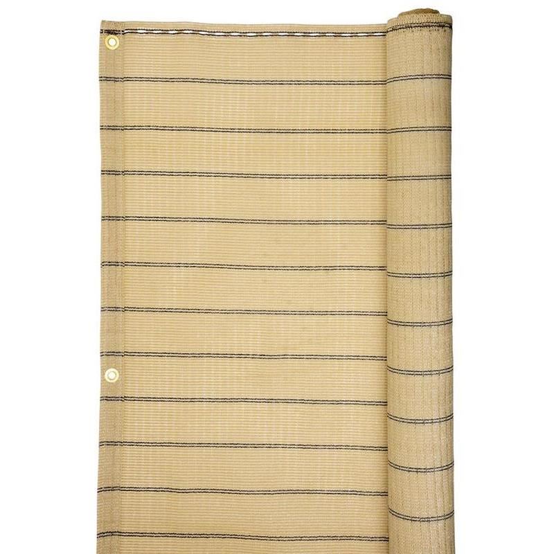 Paravan pentru balcon, terasa, gard, bej, 185 g/m2, UV, 5x1 m