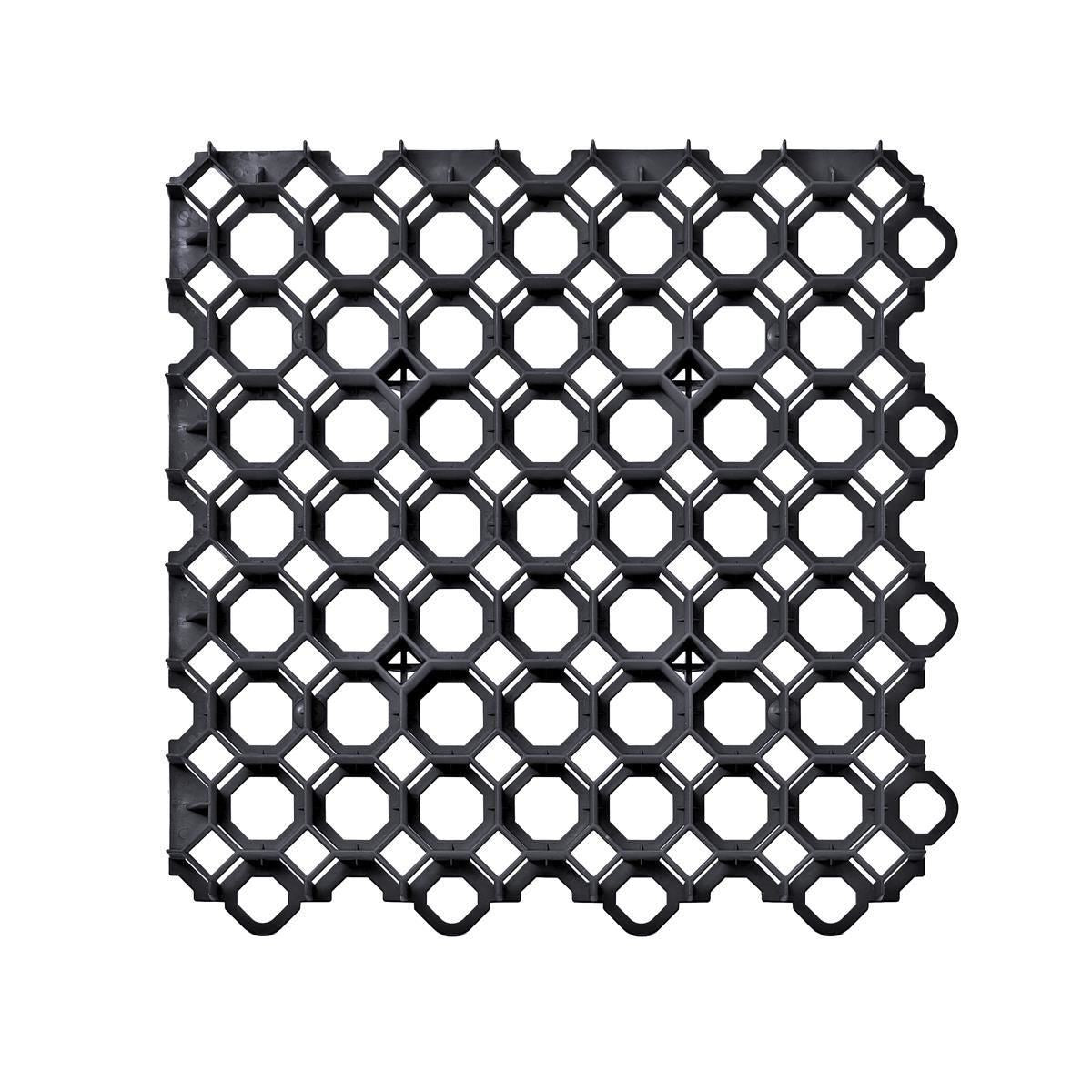 Grilaj plastic pentru parcari auto, negru, 49.2x49.2x3.9 cm