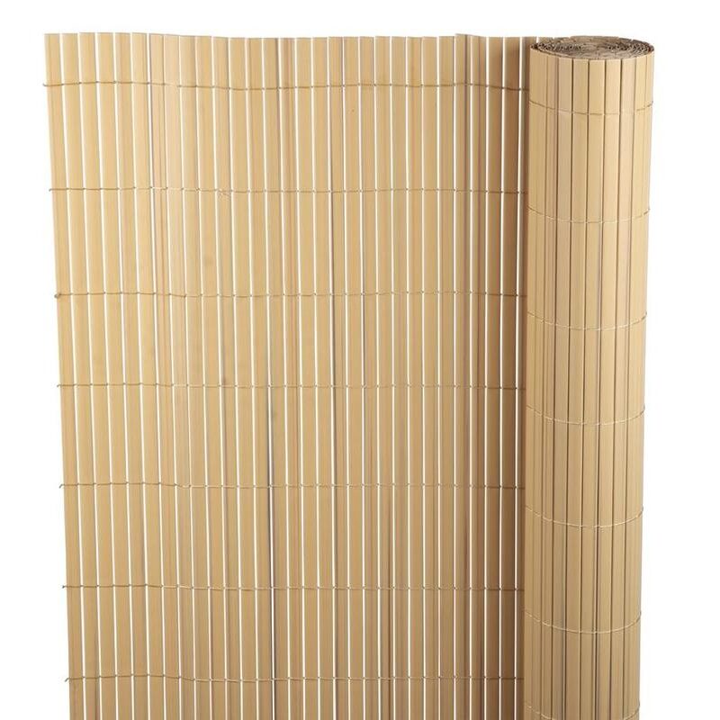 Paravan pentru balcon, terasa, gard PVC, stil bambus, 1300 g/m2, UV, 3x1 m