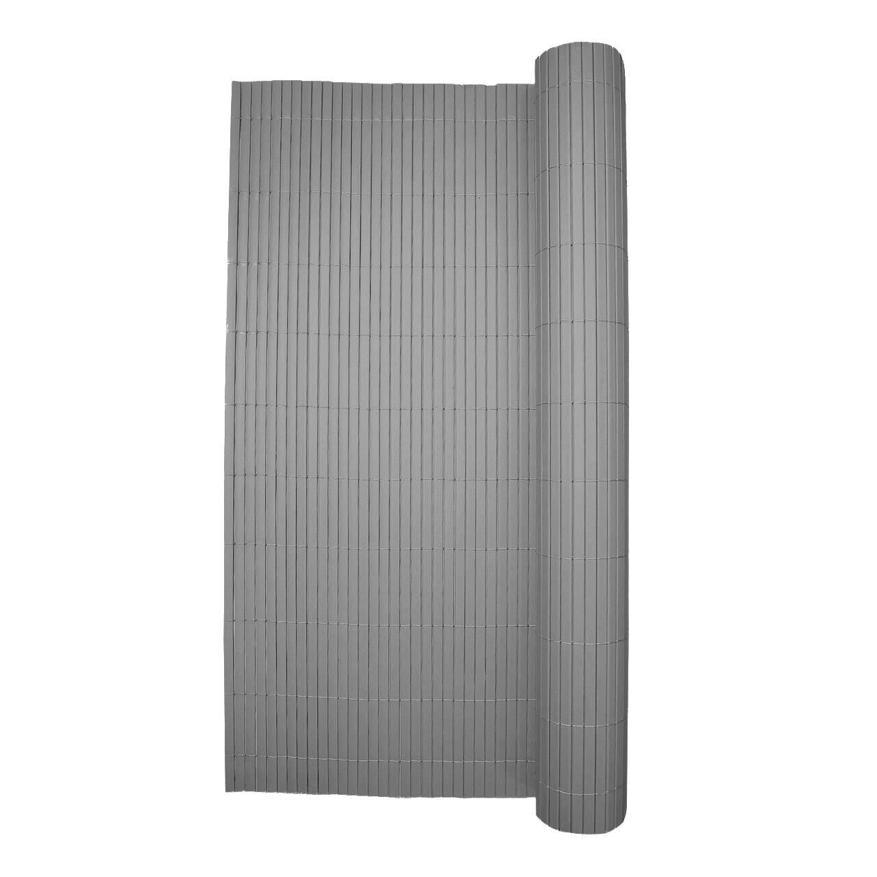 Paravan pentru balcon, terasa, gard PVC, gri, 1300 g/m2, UV, 3x2 m