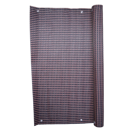 Paravan pentru balcon, terasa, gard, UV, 800 g/m2, maro, negru, 3x0.9 m