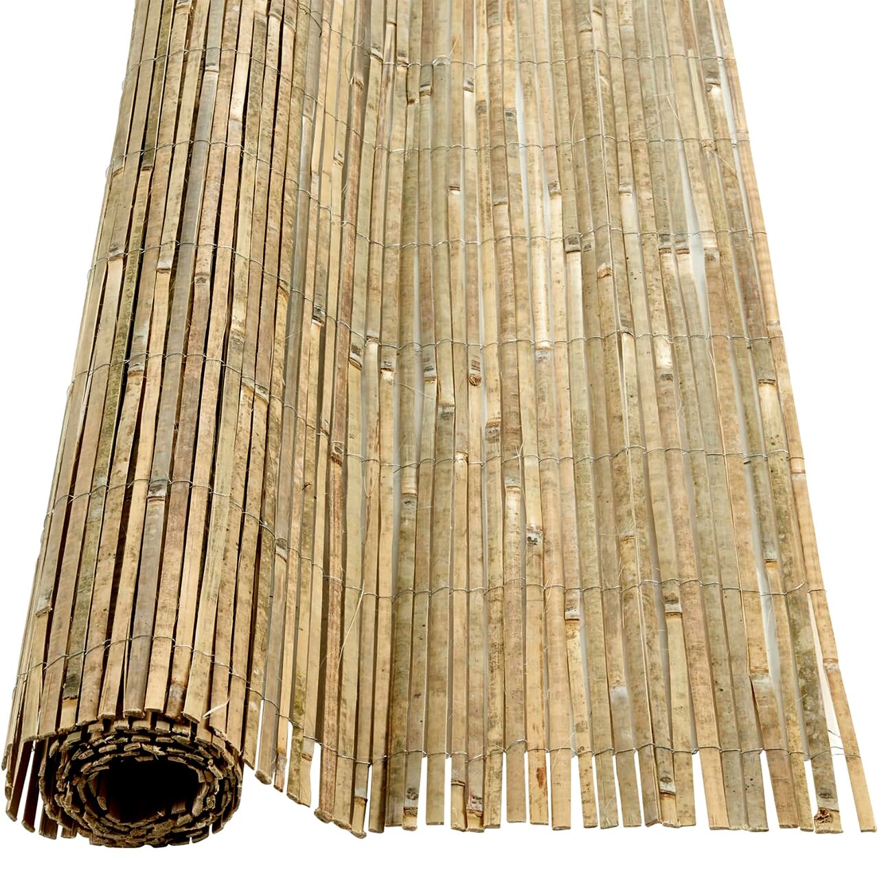 Gard/paravan din bambus natural, 5x1 m