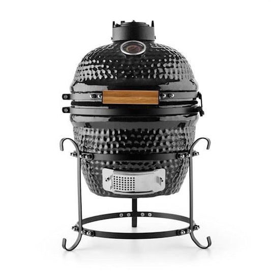 Gratar gradina, grill rotund, ceramic, cu capac, 35x40.5x55 cm, Kamado Egg 13