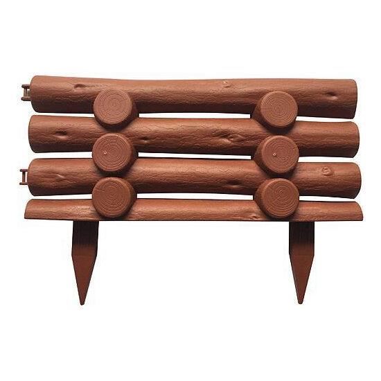 Gard ornamental de gradina, panou din plastic, maro, 44x31 cm