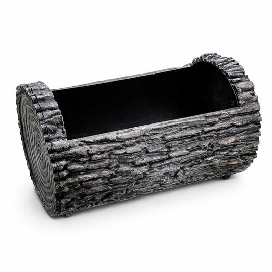 Vas flori dreptunghiular pentru gradina, model scoarta copac, 34 x 21 cm, aspect rustic