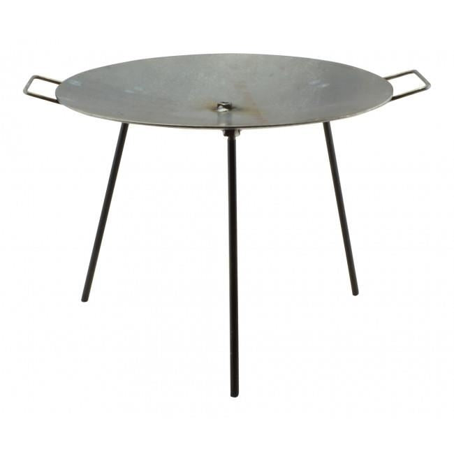 Disc pentru gratar, metalic, cu picioare si agatator, 48.7x32 cm, Perfect Home