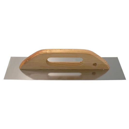 Gletiera inox, maner de lemn lung, 13x48 cm