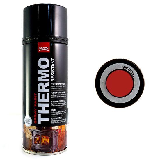 Vopsea spray acrilic rezistent la temperatura 600 grade, rosu-Red Rosso 400ml