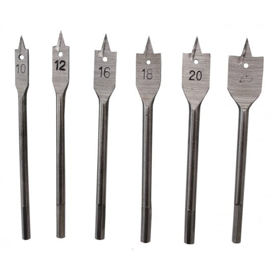 Set 6 burghie plate pentru lemn 10-25 mm, Richmann