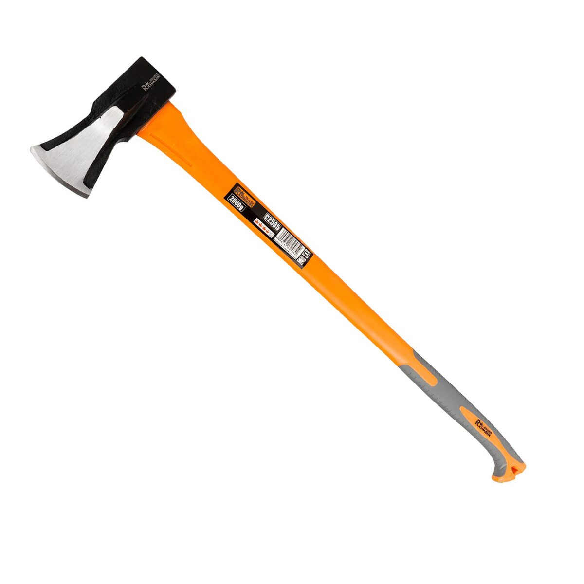 Topor pentru despicat, coada fibra, maner cauciucat, 2 kg, 8.5x88 cm, Richmann Exclusive