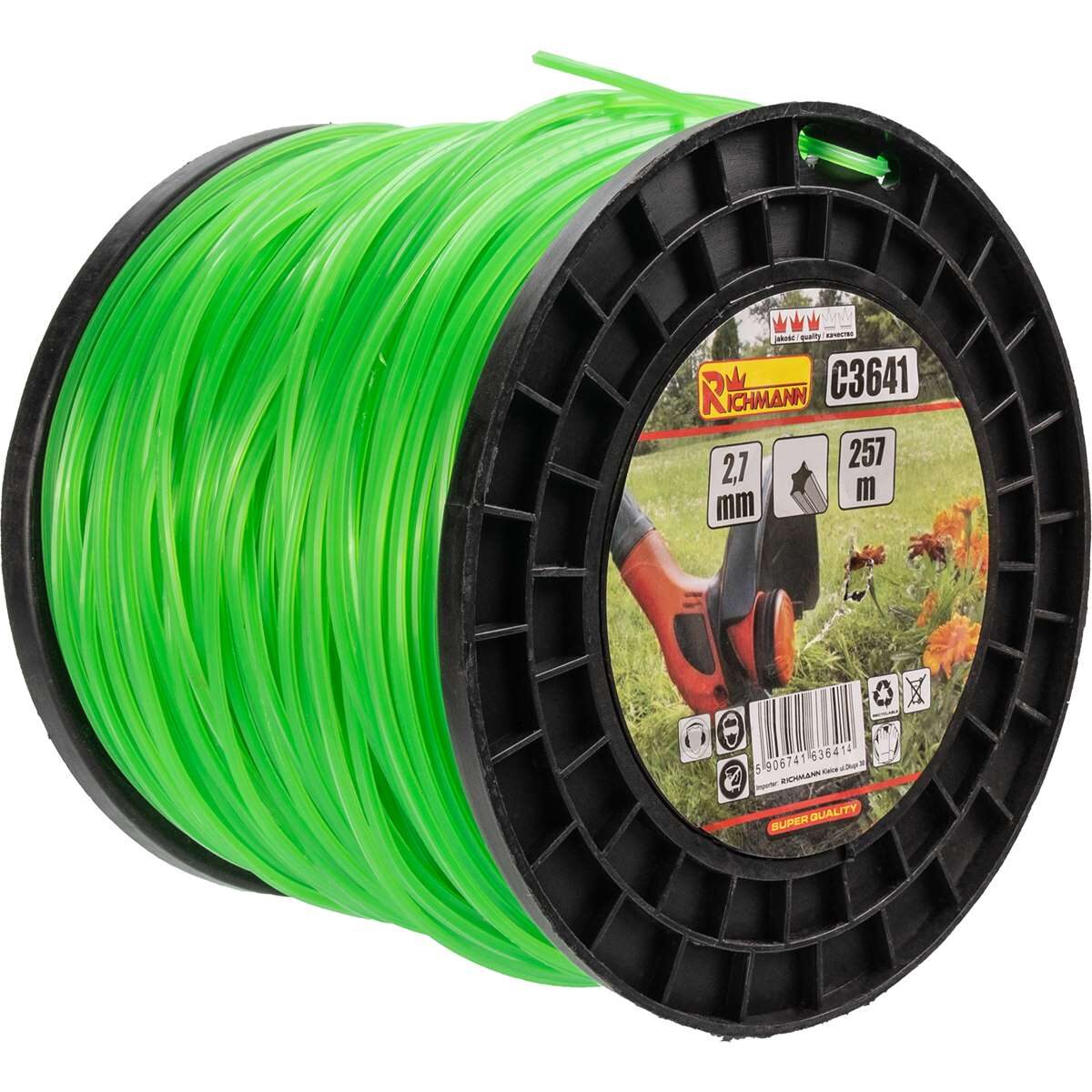 Fir rezerva motocoasa, trimmer, tip stea, 2.7 mm x 257 m, Richmann