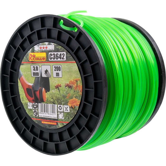 Fir rezerva motocoasa, trimmer, tip stea, 3 mm x 200 m, Richmann