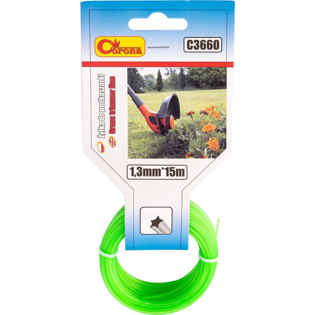 Fir rezerva motocoasa, trimmer, tip stea, 1.3 mm x 15 m, Richmann