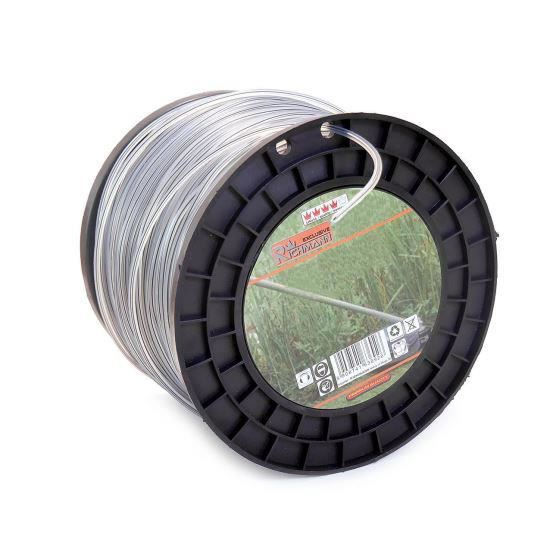 Fir rezerva motocoasa, trimmer cu insertie metalica, DUO, tip stea, 2.7 mm x 257 m, Richmann Exclusive