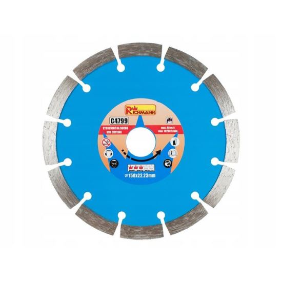 Disc diamantat segmentat, beton, taiere uscata,150 mm/22.23 mm, Richmann