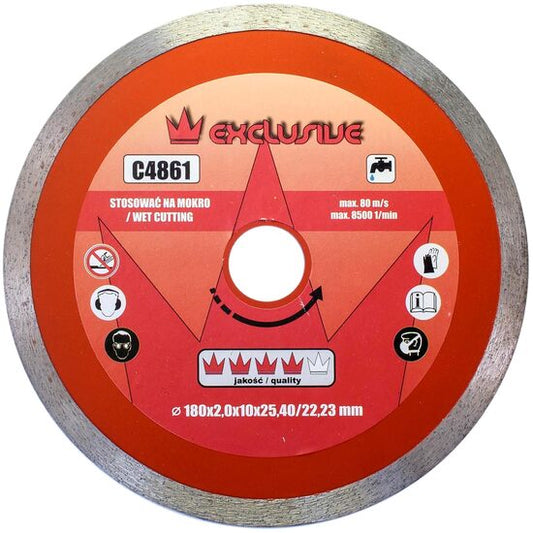 Disc diamantat continuu, placi ceramice, taiere umeda,180 mm/25.4 mm, Richmann Exclusive