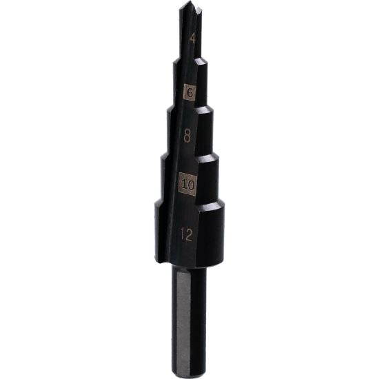 Burghiu pentru metal, in trepte, nitrura de titan, 4-12 mm, Richmann Exclusive
