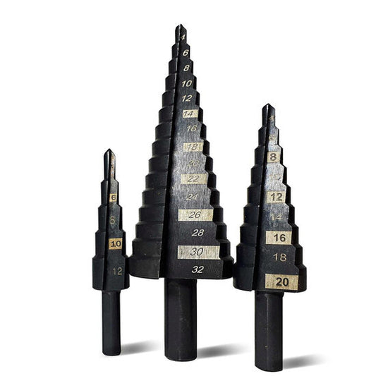 Burghie pentru metal, in trepte, nitrura de titan, set 3 buc, 4-12/20/32 mm, Richmann Exclusive