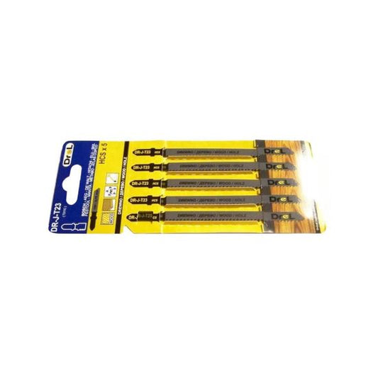 Panza, lama, fierastrau pendular, pentru lemn, plastic, HCS, prindere tip T, set 5 buc, 125 mm, Drel