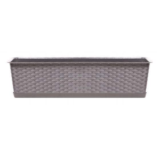 Jardiniera decorativa, cafeniu, 68.5x17.3x15 cm, Ratolla Case P Old