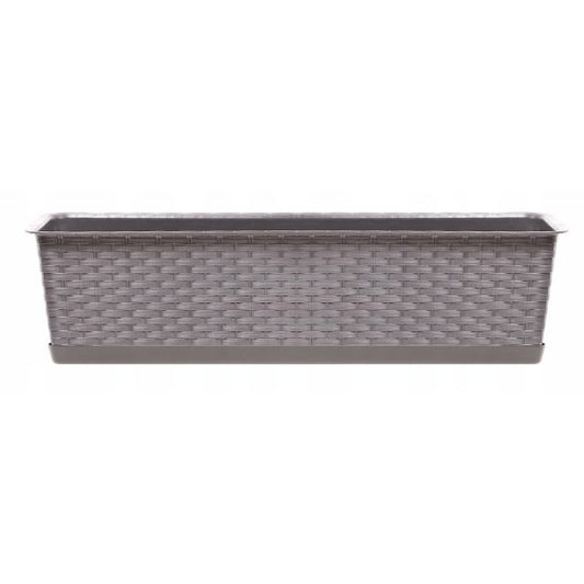 Jardiniera decorativa, cafeniu, 68.5x17.3x15 cm, Ratolla Case P Old