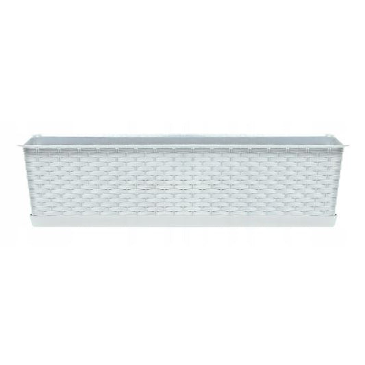 Jardiniera decorativa, alb, 68.5x17.3x15 cm, Ratolla Case P