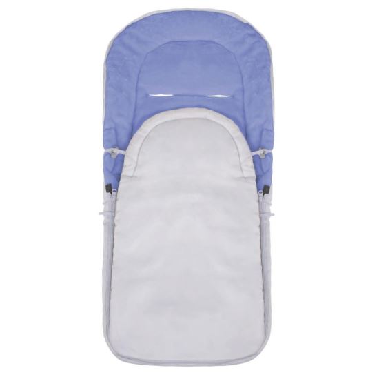 Sac de dormit pentru copii, bebelusi, cu husa, gri si albastru, 90x43/35 cm, Springos