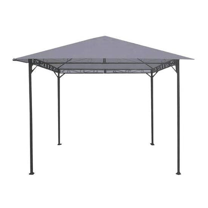Pavilion pentru gradina/terasa, cadru metalic, gri, 3x3x2.55 m, Elena