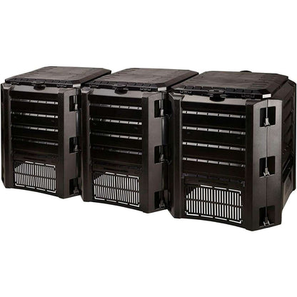 Compostor de gradina, 3 module, Module Compogreen, 1200 L,  negru, 198x71.9x82.6 cm, Prosperplast