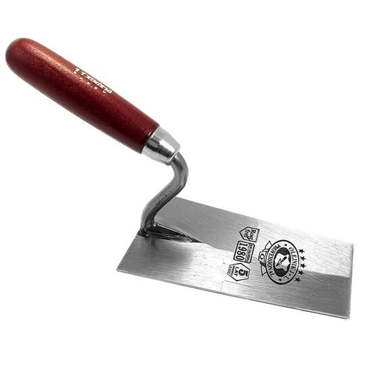 Mistrie inox, trapez, ingusta, sudata, calita, 14 cm, maner lemn, Olejnik
