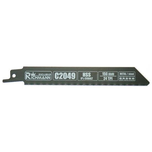 Panza, lama, fierastrau tip sabie, pentru metal, HSS bimetal-Cobalt, 24 TPI, set 5 buc, 150 mm, Richmann Exclusive
