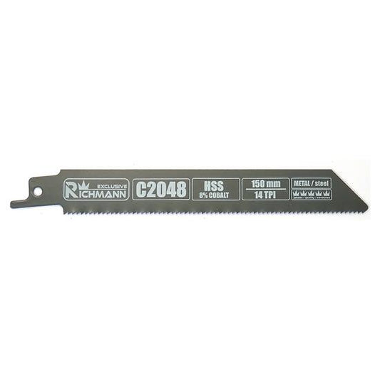 Panza, lama, fierastrau tip sabie, pentru metal, HSS bimetal-Cobalt, 14 TPI, set 5 buc, 150 mm, Richmann Exclusive