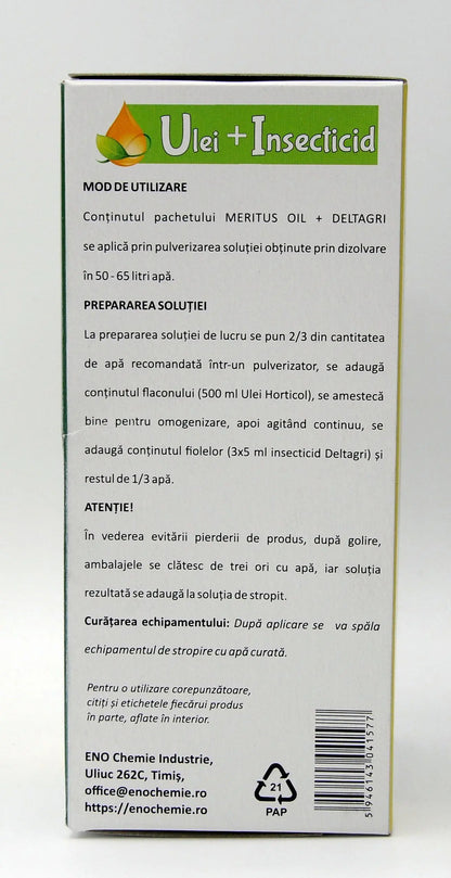 Pachet ULEI HORTICOL + INSECTICID - Tratament de Iarna - 65 L apa