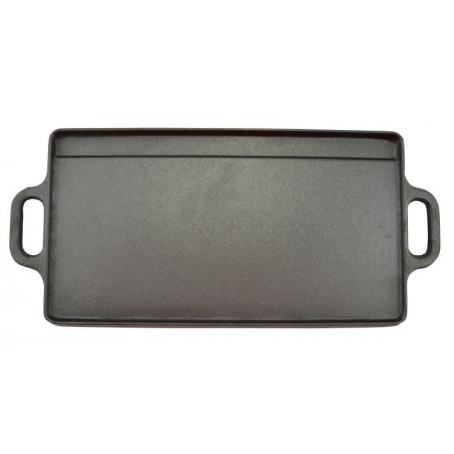 Placa gratar, fonta, dreptunghiulara, 2 fete, 50x24 cm, Perfect Home