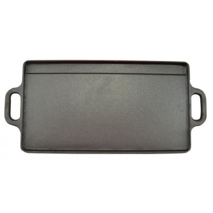 Placa gratar, fonta, dreptunghiulara, 2 fete, 50x24 cm, Perfect Home