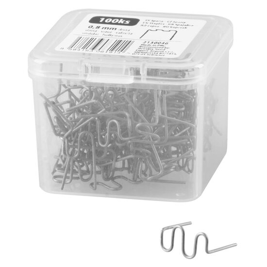Set capse pentru pistol de lipit/sudat plastic, Strend Pro, pentru fisuri mari, 0.8 mm, 100 buc