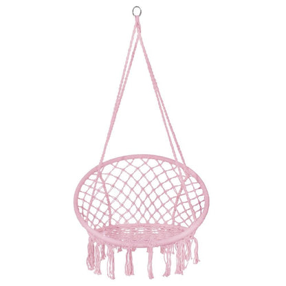 Hamac brazilian, tip scaun, Springos, roz, max 150kg, 79x80x120 cm