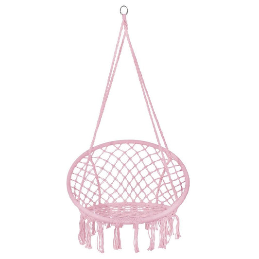 Hamac brazilian, tip scaun, Springos, roz, max 150kg, 79x80x120 cm