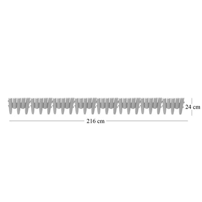 Palisada/bordura pentru gradina, maro, set 8 buc, 27x24 cm, 2.16 m