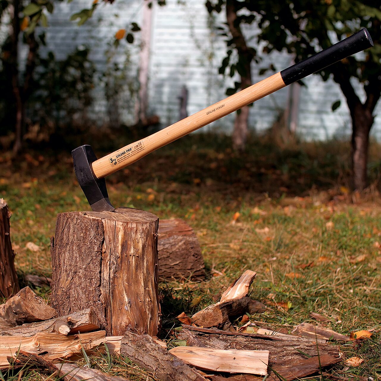 Topor pentru despicat, baros, coada lemn, 3 kg, 7x90 cm, Hickory, Strend Pro