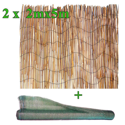 Set 2 trestii, 2x5 m + Plasa umbrire, 80 g/mp, 10x2 m