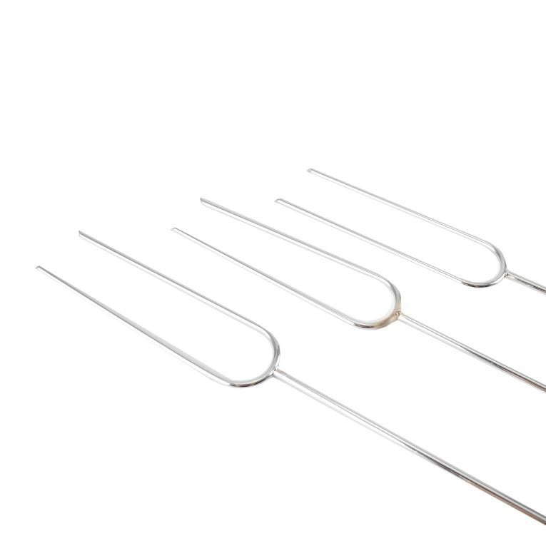 Ustensile pentru barbecue, grill, gratar, furculite lungi, maner lemn, set 3 buc, 48 cm, Perfect Home