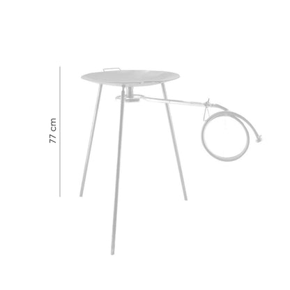 Disc pentru gratar, metalic, cu arzator, picioare, 49x77 cm, Perfect Home
