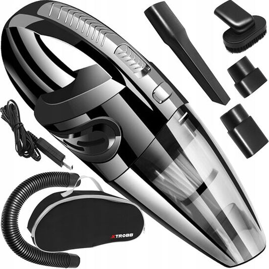 Aspirator auto cu acumulator, 90 W, filtru HEPA, USB, cu accesorii, 35x11 cm, Xtrobb