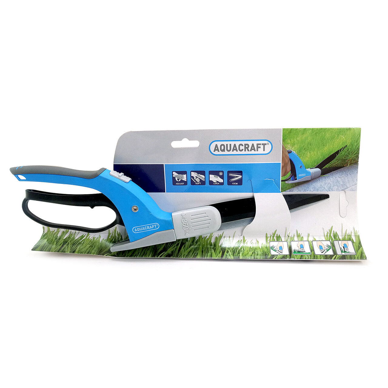 Foarfeca taiat iarba, gazon, rotativa, 360 grade, 36 cm, Aquacraft
